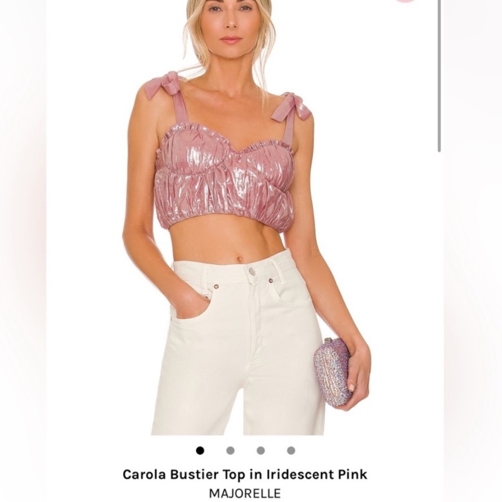 Revolve Majorelle Pink Iridescent Carola Bustier Top
